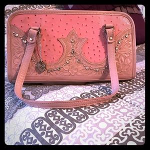 American west pink western purse